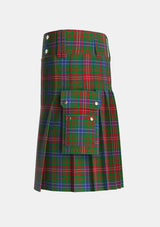 Utility_Wilson_Janet_Tartan_626_kilt_left_image_with_pleated_design_and_adjustable_buckles_for_men
