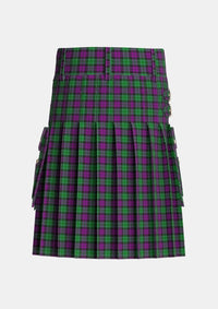 Utility_Wilsons_No150_Tartan_697_kilt_back_image_with_pleated_design_and_adjustable_buckles_for_men