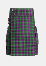 Utility_Wilsons_No158_Tartan_928_kilt_front_image_with_pleated_design_and_adjustable_buckles_for_men