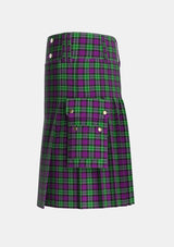 Utility_Wilsons_No158_Tartan_928_kilt_left_image_with_pleated_design_and_adjustable_buckles_for_men
