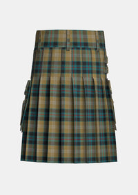 Utility_Windsor_Tartan_4243_kilt_back_image_with_pleated_design_and_adjustable_buckles_for_men