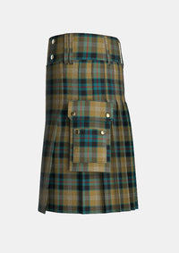 Utility_Windsor_Tartan_4243_kilt_left_image_with_pleated_design_and_adjustable_buckles_for_men