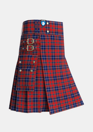 Utility_Wishart_Dress_Tartan_2104_kilt_side_image_with_pleated_design_and_adjustable_buckles_for_men