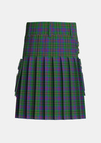 Utility_Wood_Clan_Family_Tartan_6630_kilt_back_image_with_pleated_design_and_adjustable_buckles_for_men