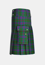 Utility_Wood_Tartan_6630_kilt_left_image_with_pleated_design_and_adjustable_buckles_for_men