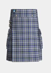 Utility_Yorkshire_Tartan_3151_kilt_front_image_with_pleated_design_and_adjustable_buckles_for_men
