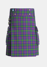 Utility_Yule_Tartan_3896_kilt_front_image_with_pleated_design_and_adjustable_buckles_for_men