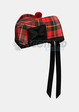 Wallace Tartan Glengarry Hat Front
