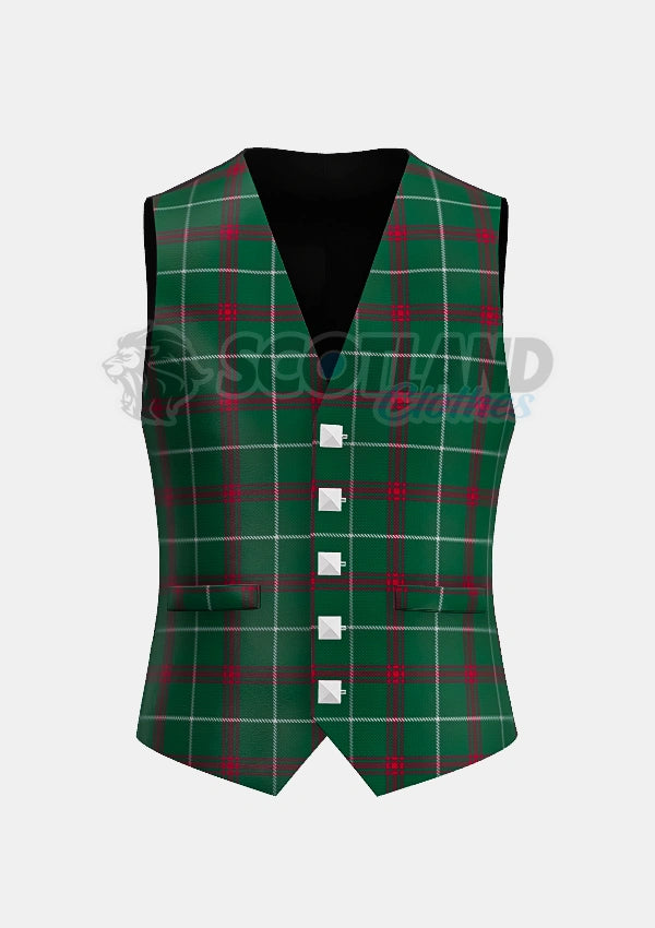 Welsh Tartan Waistcoat Front