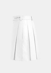 White Leather Kilt Left