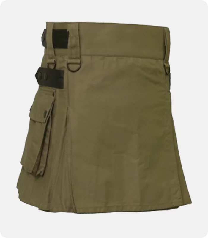 Women Khakhi Color Utility Kilt