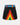 Women Black Modern Rainbow Kilt Front