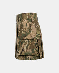 Women Camo Tactical Duty Multicam Army Utility Kilt Left Side
