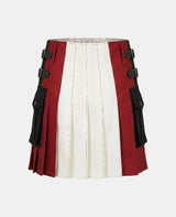 Women Canadian Flag Cotton Hybrid Utility Kilt Back