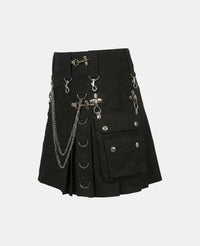 Women Grand Gothic Utility Kilt Left Side