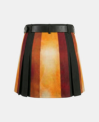 Women Rainbow Kilt with Gradient Side Panels Back