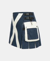 Women Traditional Scotland Flag Utility Kilt Left Side