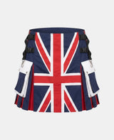 Women UK Flag Hybrid Utility Kilt Front