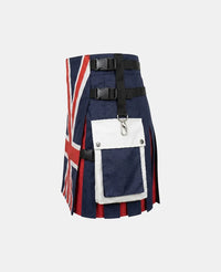 Women UK Flag Hybrid Utility Kilt Left Side
