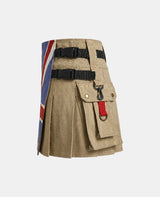 Women UK Flag Utility Kilt Left Side