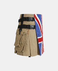 Women UK Flag Utility Kilt Right Side