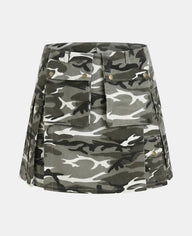 Women Urban Snow Camo Utility Kilt Front