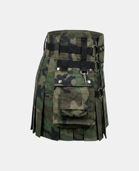 Women Woodland Camouflage Utility Kilt Right Side