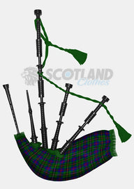 Wood Tartan Bagpipe