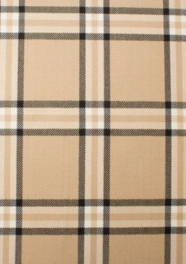 Beige Tartan Fabric