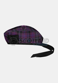 Purple Tartan Glengarry Hats Side