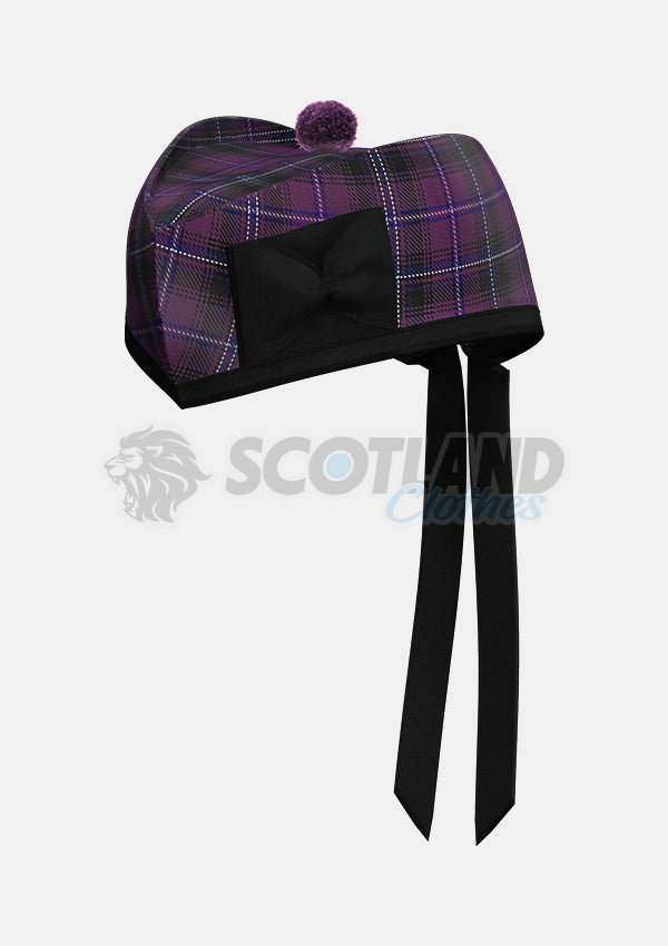 Purple Tartan Glengarry Hats