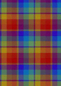 Rainbow Tartan Fabric