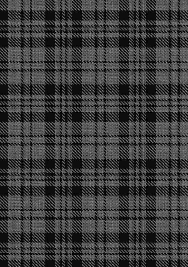 Scott Black and Grey Tartan Fabric